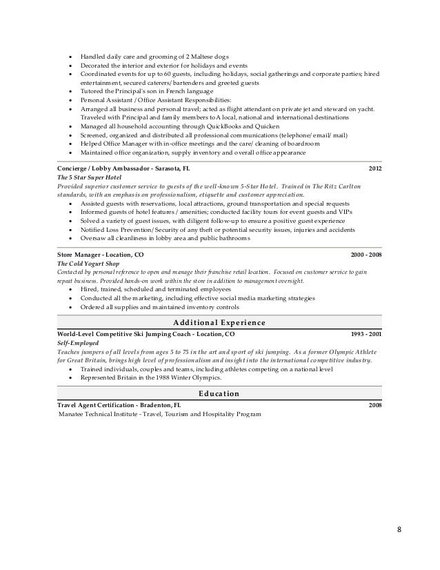household manager resume