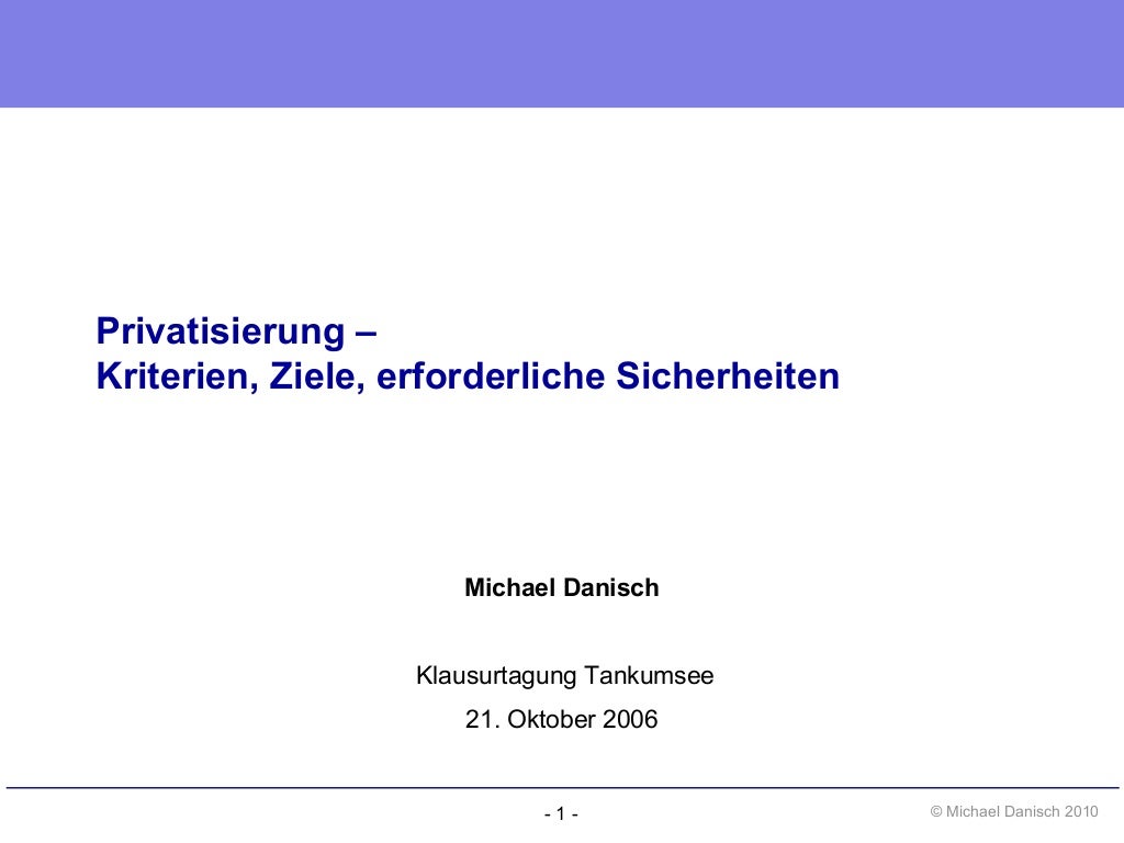 Privatisierung öffentlicher Aufgaben