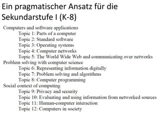 Ein pragmatischer Ansatz für die Sekundarstufe I (K-8)