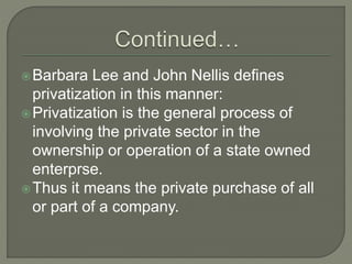 Privatization and new economic reforms | PPTX