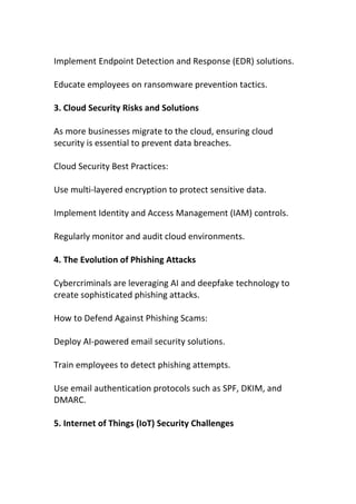 Ransomware Attacks in 2024: Prevention Strategies & Best Practices | PDF