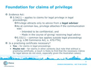 How to Retain Privilege and Independence as In House Counsel (Lucy ...