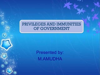 Presented by:
M.AMUDHA
 