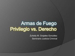 Zuheily M. Grajales González
Seminario Justicia Criminal
 