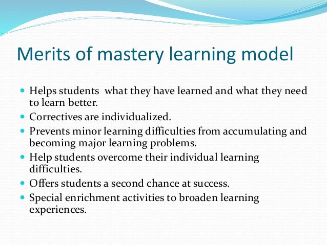 Mastery Learning Model
