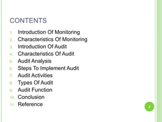 Process Monitoring And Audit | PPTX