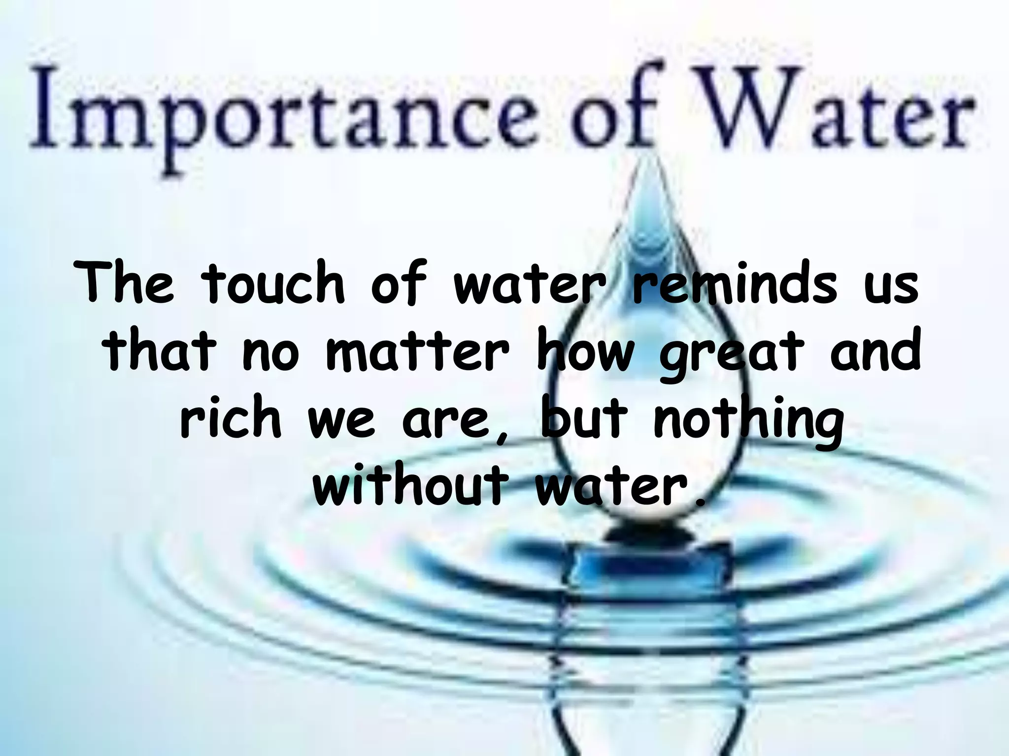 Importance Of Water PPT