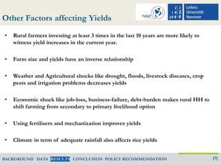 Infusing Growth: Rural Agricultural Investments and its Impact on Agrarian Development in Northeast Thailand
