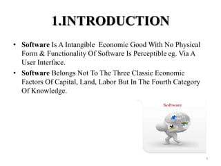 Software Intangible software product and its characteristics | PPTX