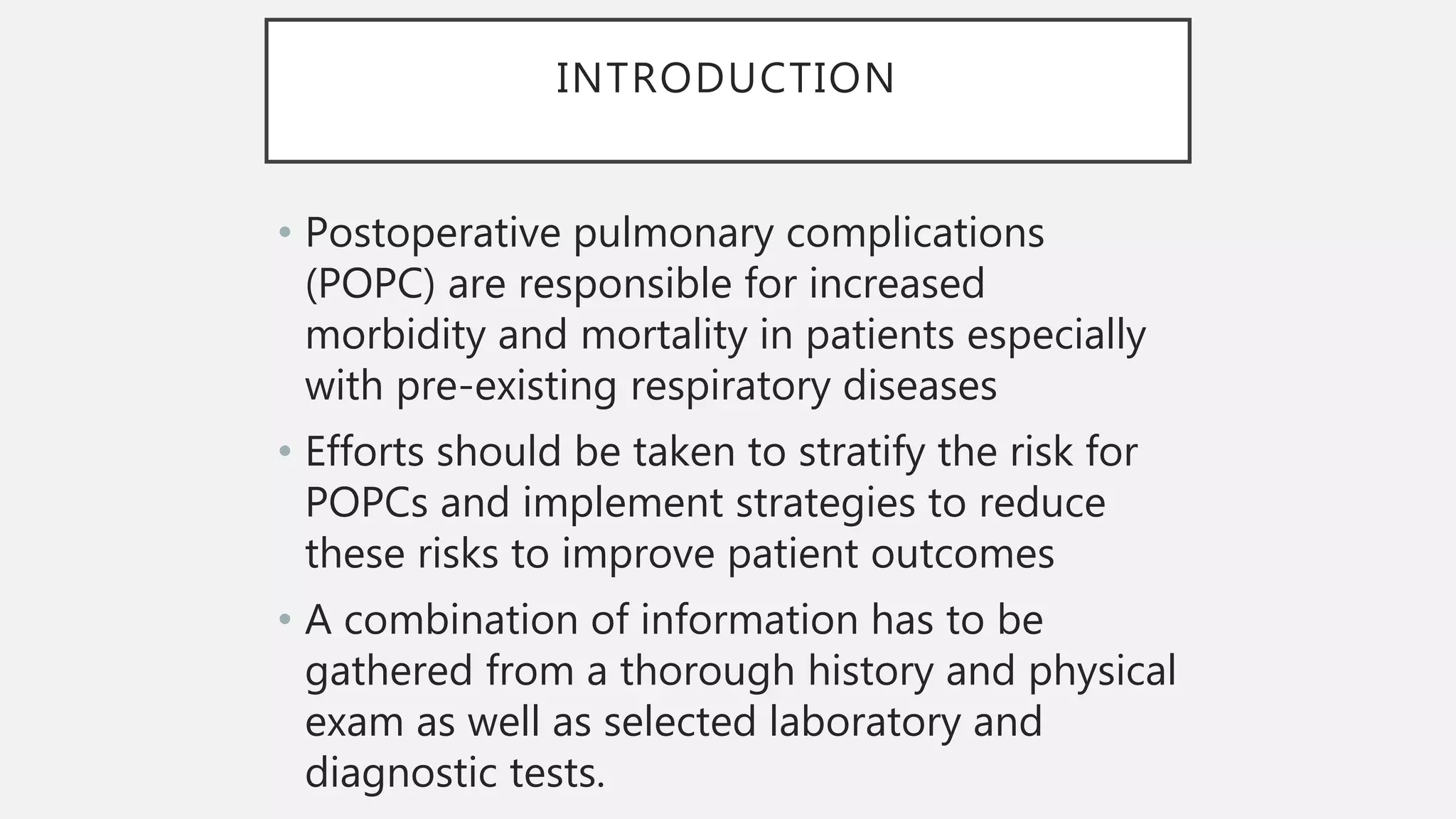 Preoperative Assessment of Respiratory Diseases | PPTX