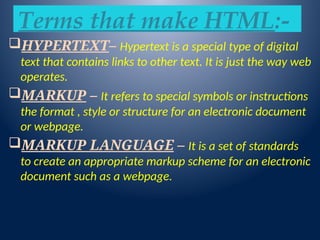 Comprehensive Overview of Internet Basics and Web Technologies | PPTX