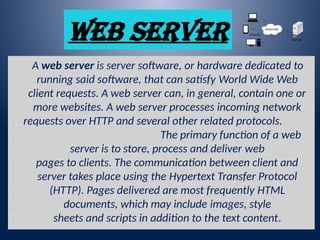 Comprehensive Overview of Internet Basics and Web Technologies | PPTX