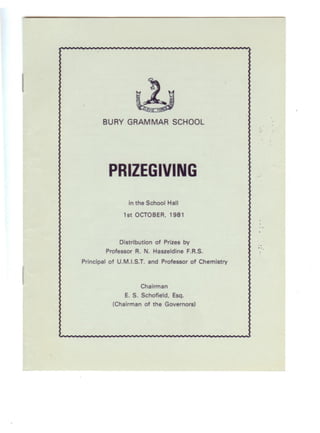 Prize Giving 1981