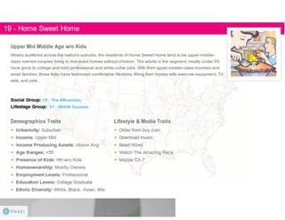 Claritas Prizm - Behavioral Customer Segmentation