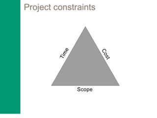 Project constraints
 