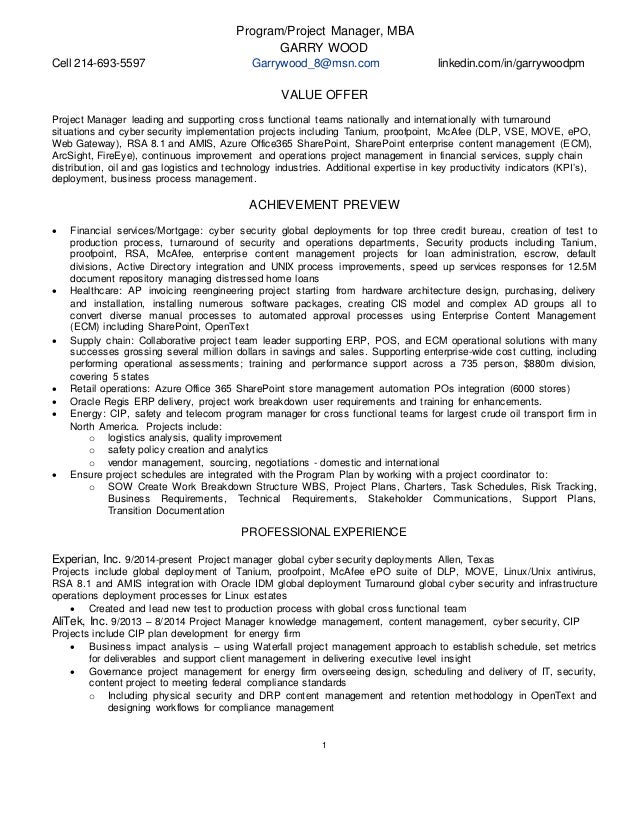 it security manager resumes