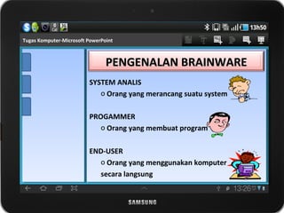 Sistem Komputer (Software, Hardware & Brainware) | PPT
