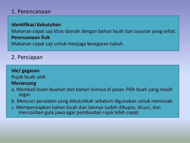 Mengolah Buah Segar Menjadi Makanan Cepat Saji Bertujuan