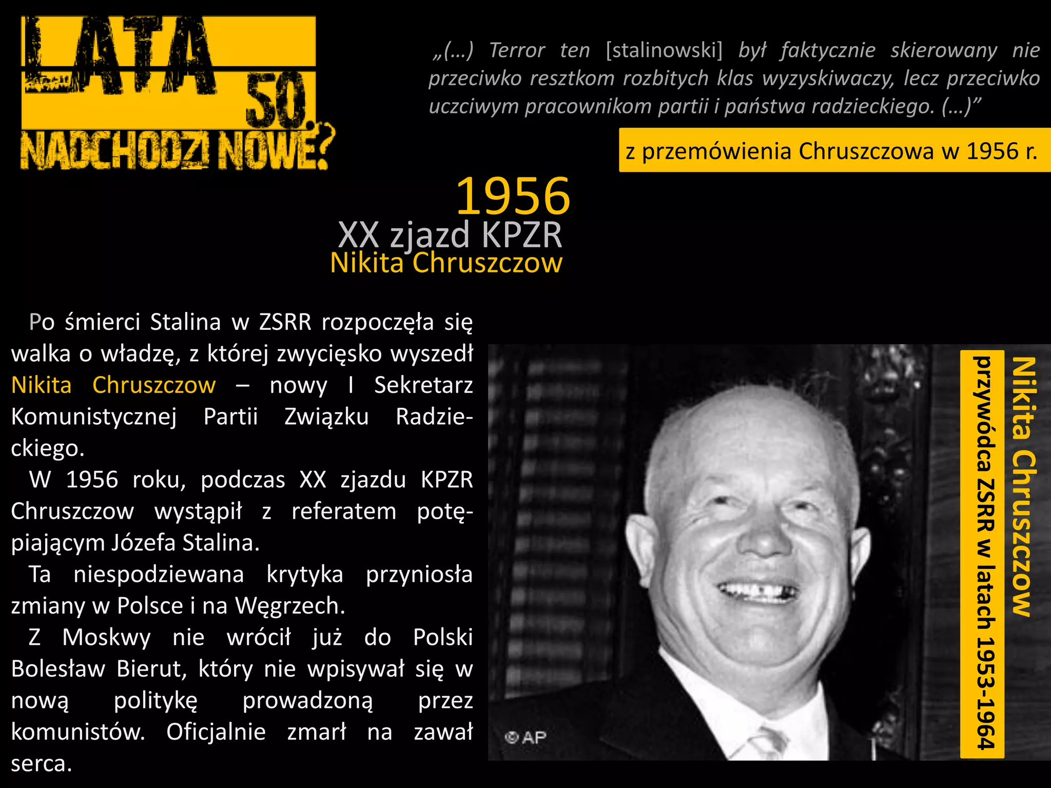 Historia najnowsza - Polska w latach 50. | PPT