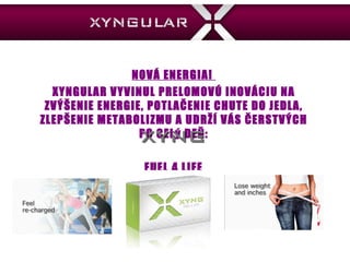 NOVÁ ENERGIA !   XYNGULAR VYVINUL PRELOMOVÚ INOVÁCIU NA ZVÝŠENIE ENERGIE, POTLAČENIE CHUTE DO JEDLA, ZLEPŠENIE METABOLIZMU A UDRŽÍ VÁS ČERSTVÝCH PO CELý DEŇ: FUEL 4 LIFE   
