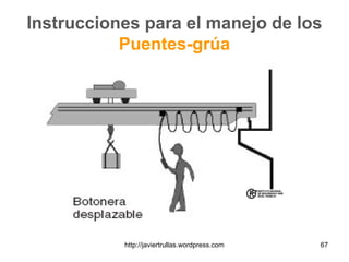 Instrucciones para el manejo de los
Puentes-grúa
67http://javiertrullas.wordpress.com
 