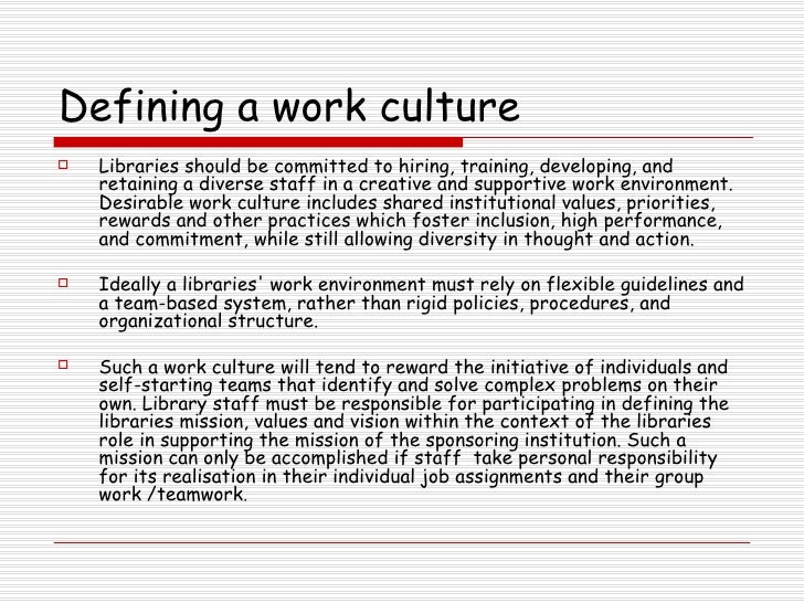 libraries as an ideal workplace ideal work place