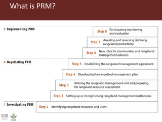 Prm Operations Introduction to Participatory Rangeland Management (PRM) | PPTX