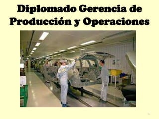 Diplomado Gerencia de
Producción y Operaciones

1

 