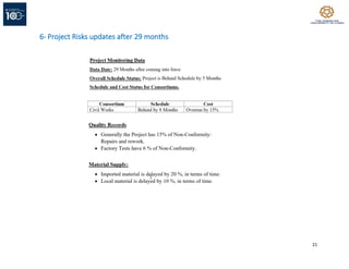 21
6- Project Risks updates after 29 months
 