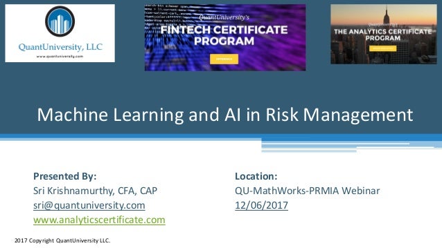 machine learning and risk management