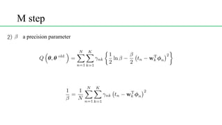 M step
a precision parameter<latexit sha1_base64="(null)">(null)</latexit>
<latexit sha1_base64="(null)">(null)</latexit>
<latexit sha1_base64="(null)">(null)</latexit>
 