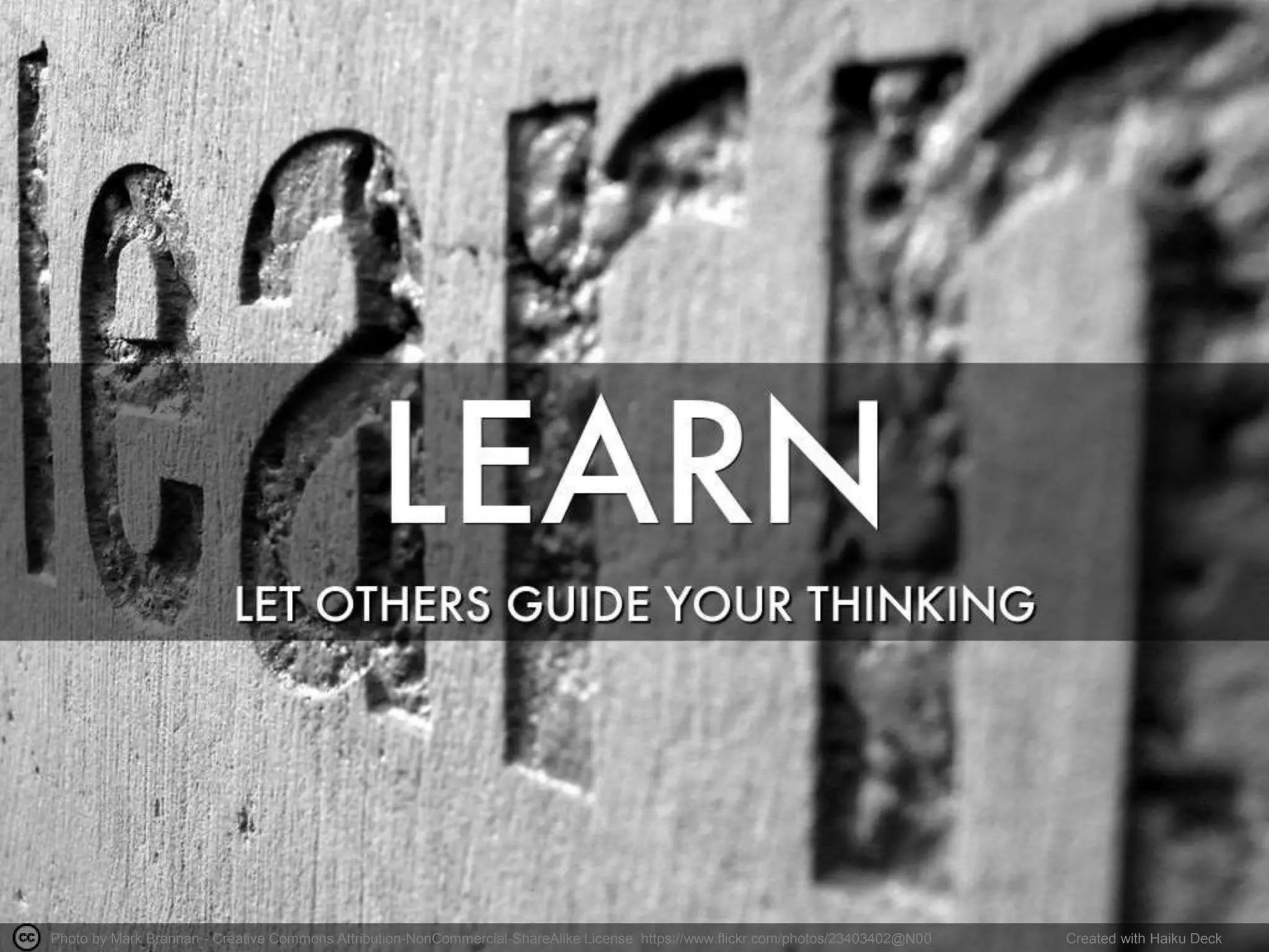 Photo by Mark Brannan - Creative Commons Attribution-NonCommercial-ShareAlike License https://www.flickr.com/photos/23403402@N00 Created with Haiku Deck
 