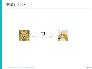 Copyright © 2017 TIS Inc. All rights reserved. 20
「理解」とは？
？
 