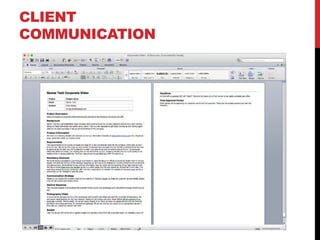 CLIENT
COMMUNICATION
 