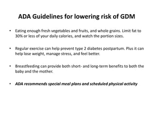 Nutritional Supplements for Overweight Women and Gestational Diabetes ...