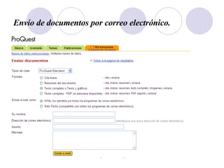 Envío de documentos por correo electrónico.   