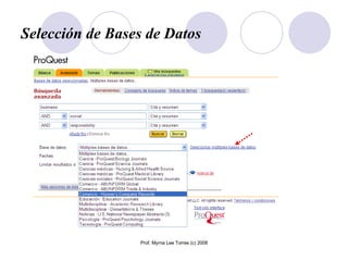 Selección de Bases de Datos 