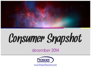 www.ProsperDiscovery.com
Consumer Snapshot
december 2014
 
