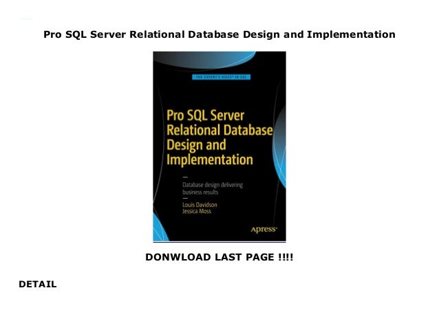 Pro Sql Server Relational Database Design And Implementation 2024 Pdf ...