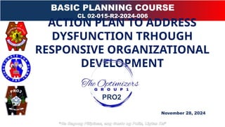 action plan preparation for basic planning course of police regional ...