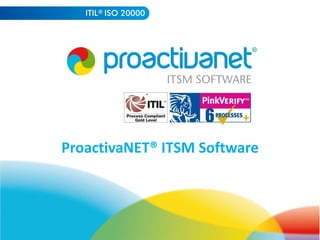 Presentación de ProactivaNET Software itSM | PDF