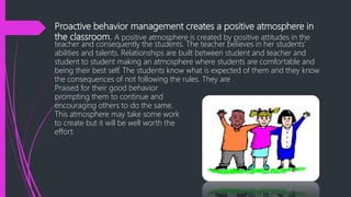 Proactive behavior management | PPTX