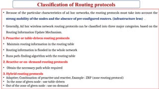 I. Proactive routing protocols (Table Driven protocols) | PPTX