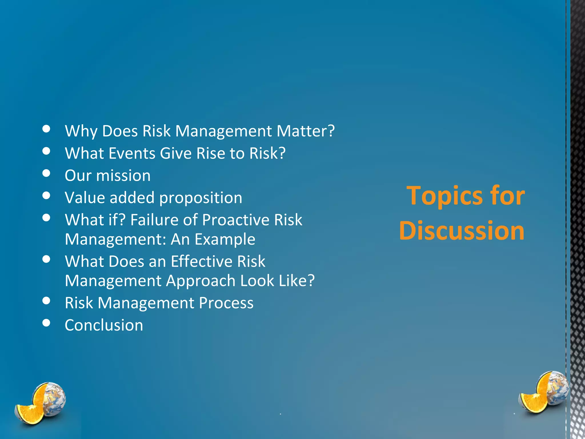 Proactive Risk Management: An Introduction to the Importance of ...