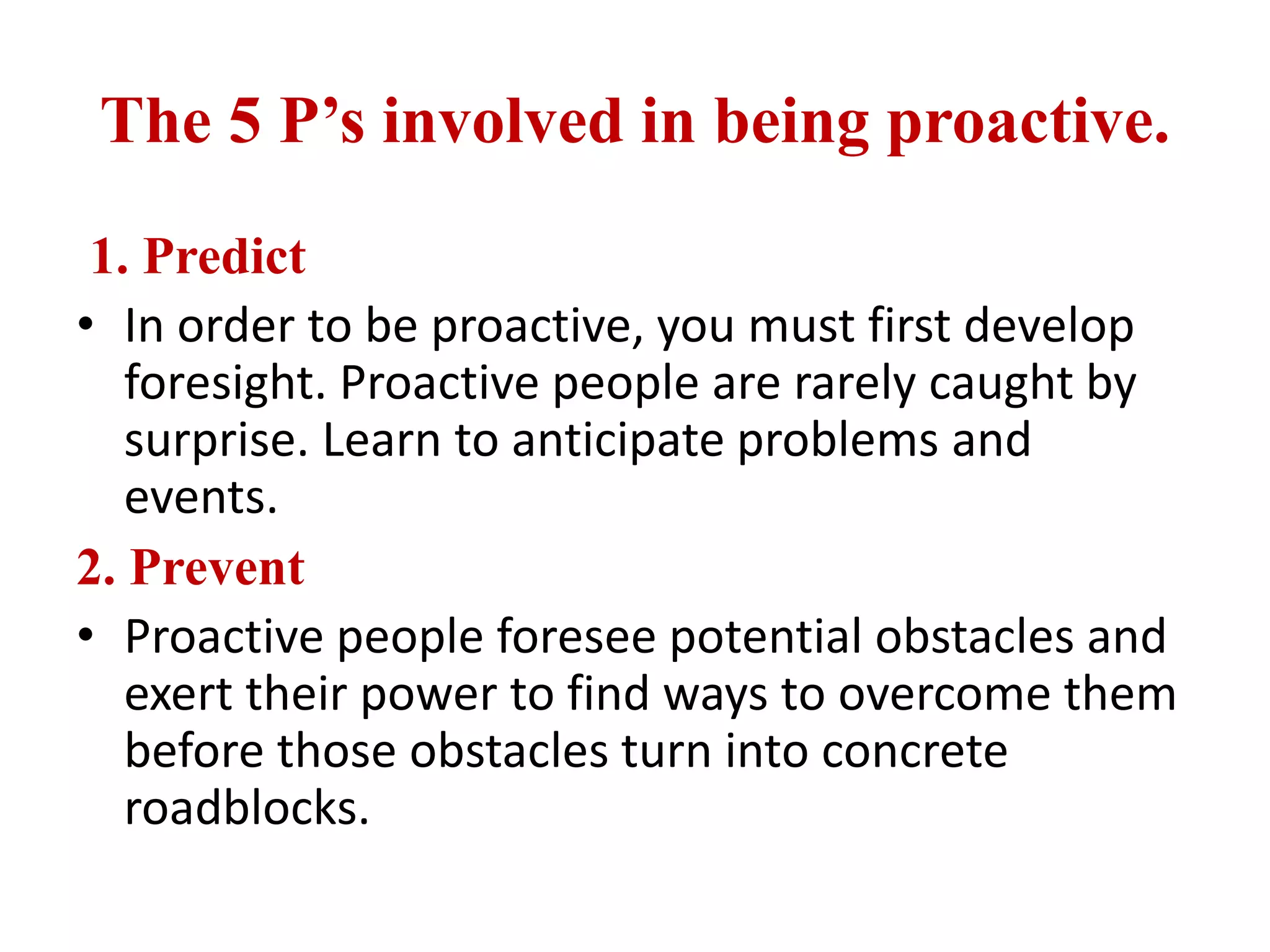 Proactive thinking | PPTX