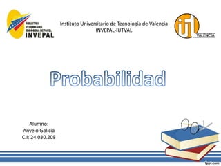 Instituto Universitario de Tecnología de Valencia
INVEPAL-IUTVAL
Alumno:
Anyelo Galicia
C.I: 24.030.208
 
