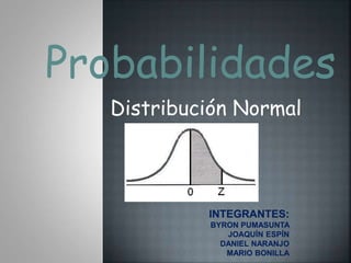 Distribución Normal
Probabilidades
 