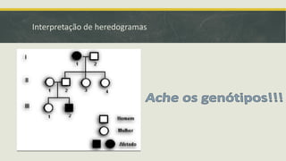 Interpretação de heredogramas

 