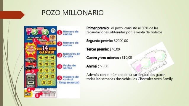 Probabilidades Pozo Millonario Loteria Nacional