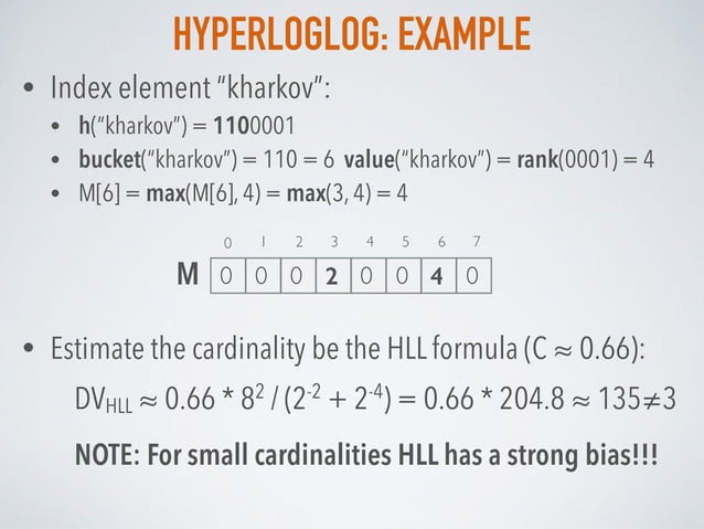 Probabilistic data structures. Part 2. Cardinality | PPT